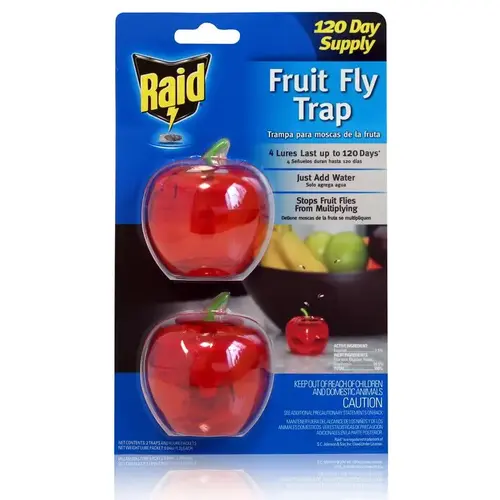 2PK-FFTA- Fruit Fly Trap, Solid, Sweetish Light Brown - pack of 2