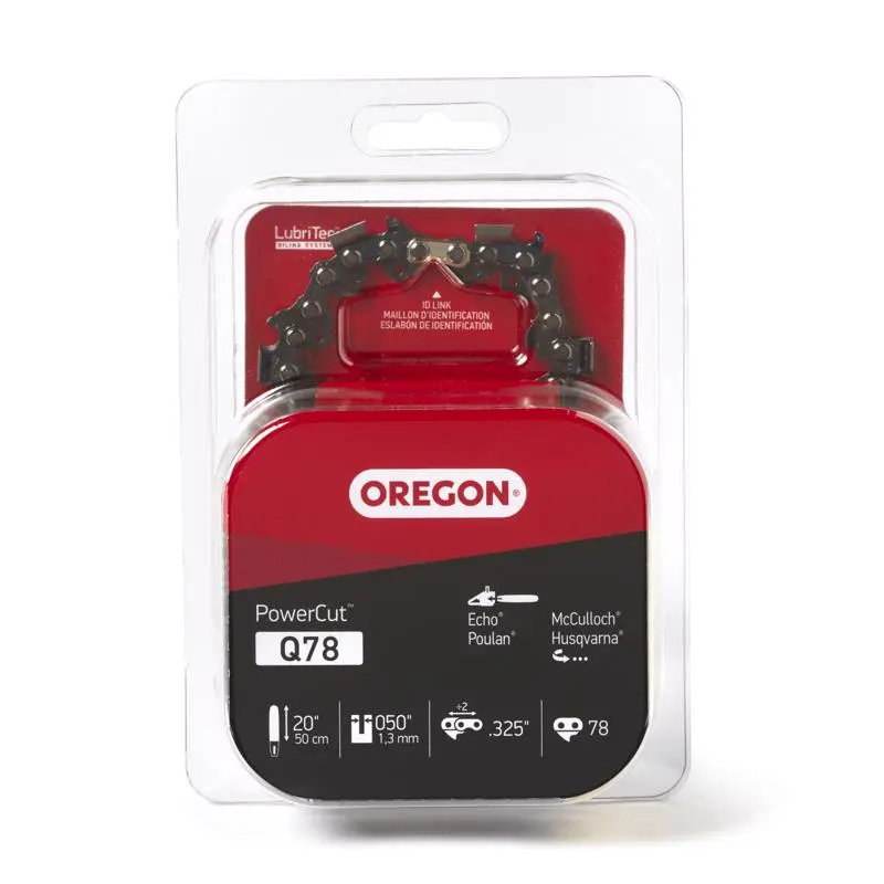 Oregon PowerCut Chainsaw Chain 20 in L Bar 0.05 Gauge 0.325 in TPI/Pitch 78-Link Q78