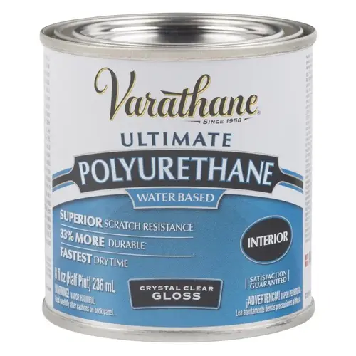 Polyurethane, Gloss, Liquid, Crystal Clear, 0.5 pt, Can