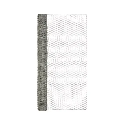 Poultry Netting 48" H X 25 ft. L 20 Ga. Silver Galvanized Poultry Netting 48" H X 25 ft. L 20 Ga. Silver Galvanized