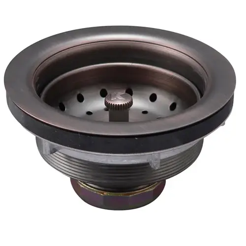 Basket Strainer with Fixed Post, Brass, Venetian Bronze, For: 3-1/2 in Dia Opening Sink Basket Strainer with Fixed Post, Brass, Venetian Bronze, For: 3-1/2 in Dia Opening Sink