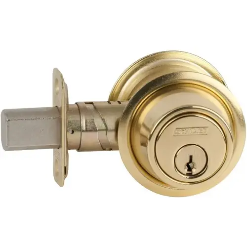 Grade 2 Double Cylinder Deadbolt with C Keyway with 12287 Latch and 10094 Strike Bright Brass Finish Grade 2 Double Cylinder Deadbolt with C Keyway with 12287 Latch and 10094 Strike Bright Brass Finish