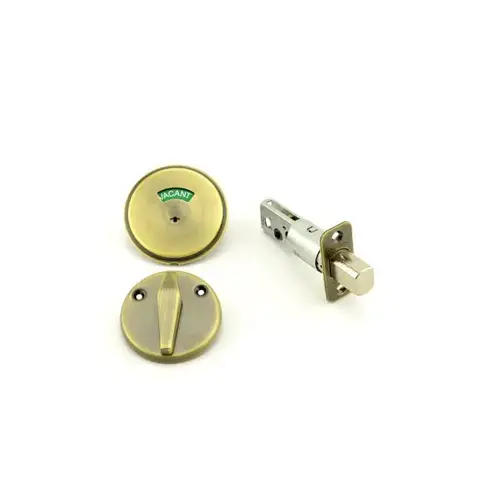 Grade 2 Occupancy Indicator Deadbolt with 12287 Latch and 10094 Strike Antique Brass Finish Grade 2 Occupancy Indicator Deadbolt with 12287 Latch and 10094 Strike Antique Brass Finish
