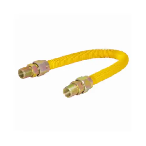 Gas Connector, 5/8 x 5/8 in, Stainless Steel, 48 in L Gas Connector, 5/8 x 5/8 in, Stainless Steel, 48 in L