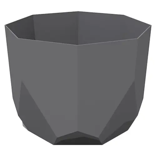Planter Tuxton 8.125" H X 8" D Resin Charcoal Charcoal Planter Tuxton 8.125" H X 8" D Resin Charcoal Charcoal