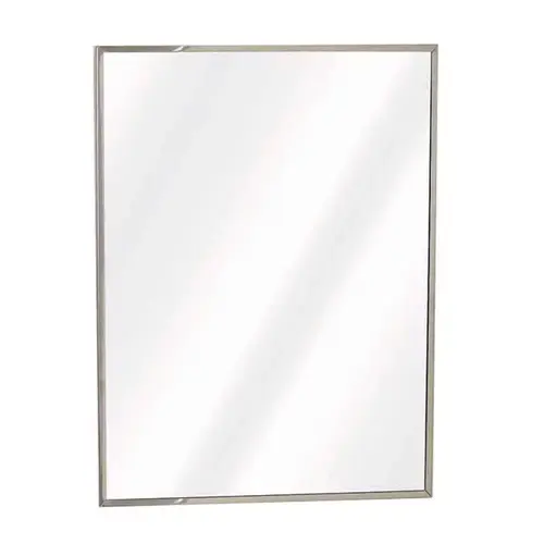 Medicine Cabinet, 16-1/8 in OAW, 4 in OAD, 20-1/8 in OAH, Polystyrene, Gray, Stainless Steel, 2-Shelf