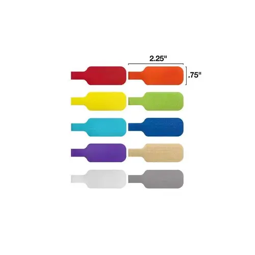 Cable Labels 2.25" L Assorted Polypropylene Assorted Multicolored Cable Labels 2.25" L Assorted Polypropylene Assorted Multicolored