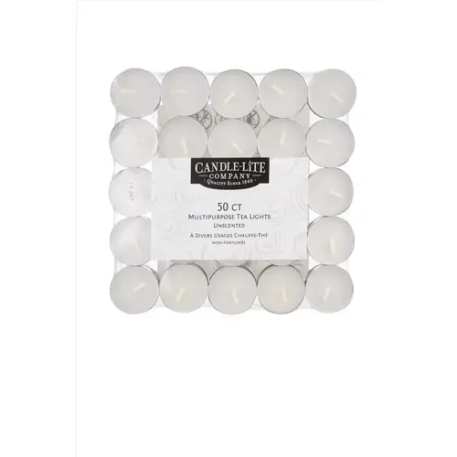 4231595 Tea Light Candle, White Candle, 3 hr Burning - pack of 300