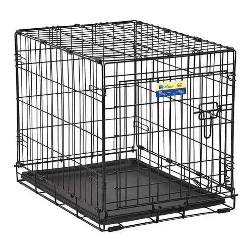 Dog Crate Small Steel Black 19" H X 24" W X 18" D Black