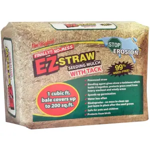 Rhino Seed MLEZSTRAWMULCH1 Seeding Mulch EZ-Straw Natural Straw 1 cu ft Natural