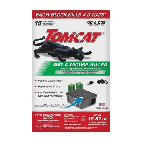 Refillable Bait Station Rat & Mouse Killer (15-Refill) Emerald Green Refillable Bait Station Rat & Mouse Killer (15-Refill) Emerald Green