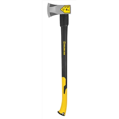 Axe 4 lb Single Bit Splitting 35" Fiberglass Handle Black/Yellow Axe 4 lb Single Bit Splitting 35" Fiberglass Handle Black/Yellow