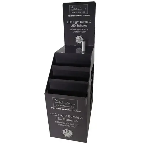 Display Box Platinum 40" H X 19" W X 27" L Multicolored Light Bursts Cardboard Multicolored Black Display Box Platinum 40" H X 19" W X 27" L Multicolored Light Bursts Cardboard Multicolored Black