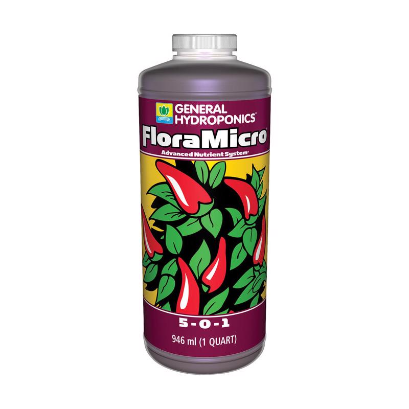General Hydroponics HGC718120 Nutrient System Flora Micro Liquid 1 qt