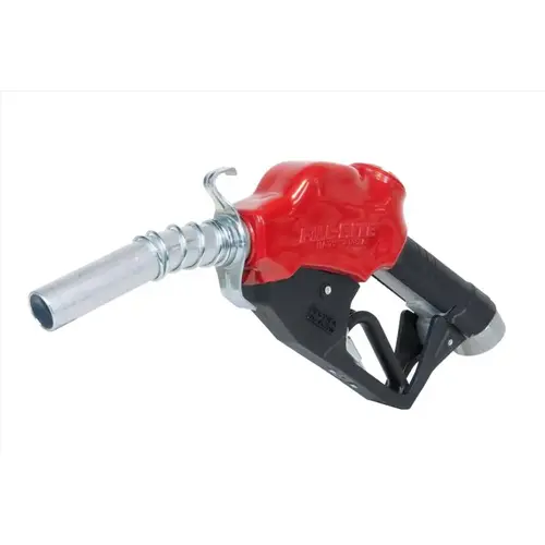 Fuel Nozzle, 1 in, FNPT, 5 to 40 gpm, Aluminum, Red Fuel Nozzle, 1 in, FNPT, 5 to 40 gpm, Aluminum, Red