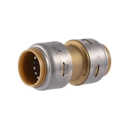Push-Fit Pipe Coupling, Lead Free, 3/4 x 3/4 In. Push-Fit Pipe Coupling, Lead Free, 3/4 x 3/4 In.