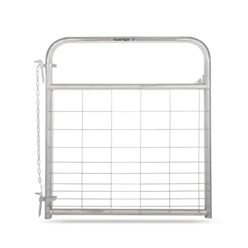 Wire Filled Gate 50" H X 1.75" W X 4 ft. L Galvanized Steel Silver