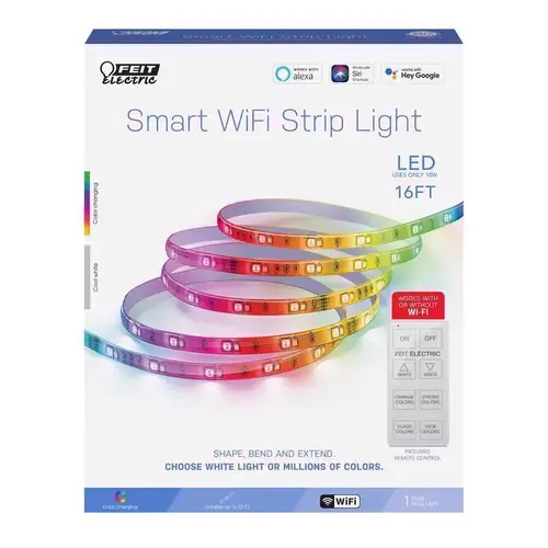 TAPE192/RGBW/AG Smart Wi-Fi Strip Light, 120/240 V, 10 W, Integrated LED Lamp, Multi-Color Light TAPE192/RGBW/AG Smart Wi-Fi Strip Light, 120/240 V, 10 W, Integrated LED Lamp, Multi-Color Light