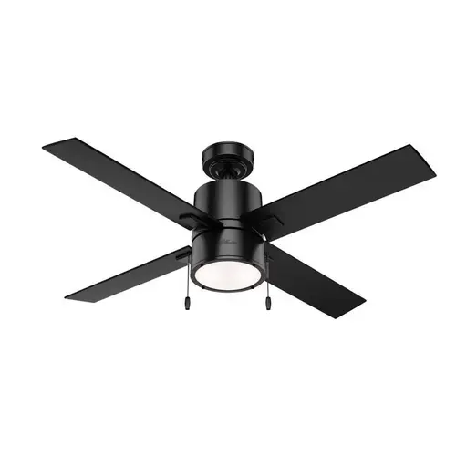 Beck Ceiling Fan, LED Light, Matte Black, 52-In. Beck Ceiling Fan, LED Light, Matte Black, 52-In.