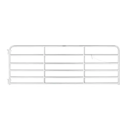 Tube Gate 50" H X 1.75" W X 12 ft. L Galvanized Steel Silver