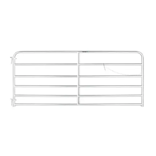 Tube Gate 50" H X 1.75" W X 10 ft. L Galvanized Steel Silver