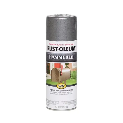 STOPS RUST Spray Paint, Hammered, Gray, 12 oz, Aerosol Can - pack of 6 STOPS RUST Spray Paint, Hammered, Gray, 12 oz, Aerosol Can - pack of 6