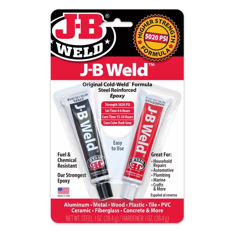 J-B Weld 8265-S Cold Weld Compound, 2 oz (2 x 1 oz) Skin Packed, Dark Grey Pair