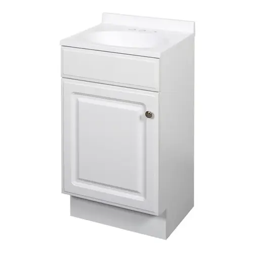 Vanity Combo Single White 18" W X 16" D X 35" H White