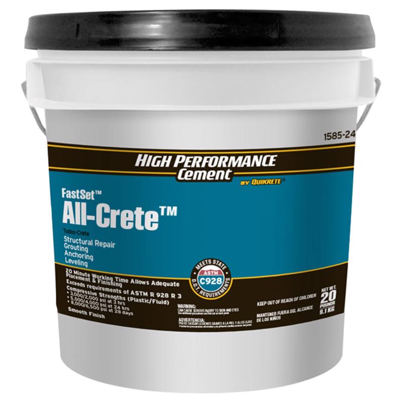 Quikrete 1585-24 Anchoring Cement FastSet All-Crete 20 lb Smooth