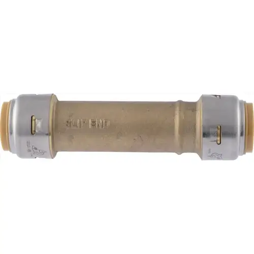 Slip Pipe Coupling, 3/4 in, Brass, 200 psi Pressure Slip Pipe Coupling, 3/4 in, Brass, 200 psi Pressure
