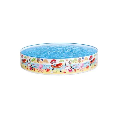 Snapset Pool 117 gal Round Plastic 10" H X 5 ft. D Multicolored Snapset Pool 117 gal Round Plastic 10" H X 5 ft. D Multicolored