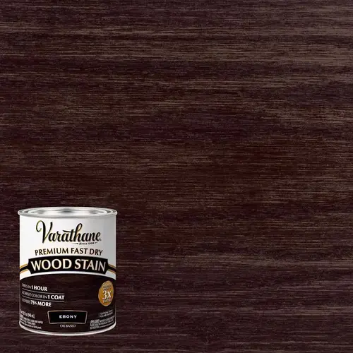 Wood Stain, Ebony, Liquid, 1 qt, Can Wood Stain, Ebony, Liquid, 1 qt, Can