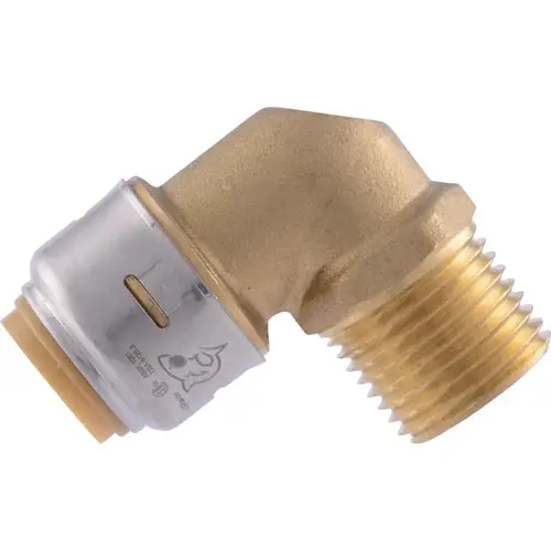 Pipe Elbow, 1/2 in, 90 deg Angle, Brass, 200 psi Pressure Pipe Elbow, 1/2 in, 90 deg Angle, Brass, 200 psi Pressure