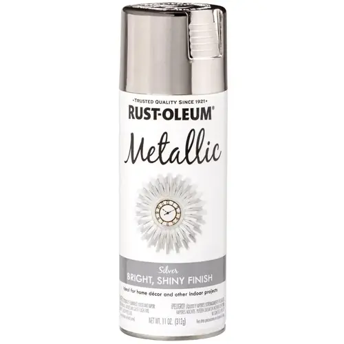 Metallic Spray Paint, Metallic, Silver, 11 oz, Aerosol Can Metallic Spray Paint, Metallic, Silver, 11 oz, Aerosol Can