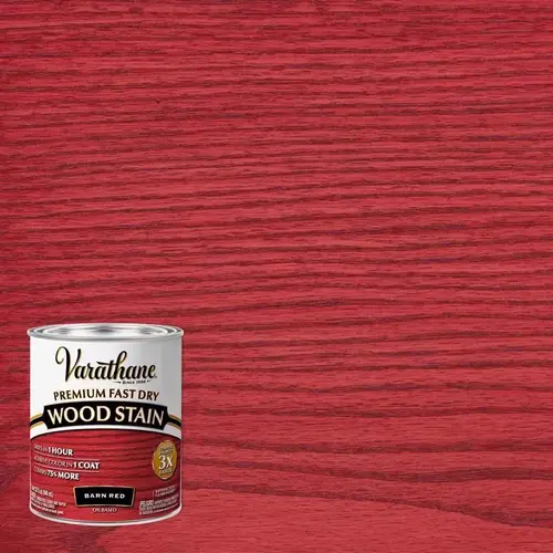 Wood Stain, Barn Red, Liquid, 1 qt, Can Wood Stain, Barn Red, Liquid, 1 qt, Can