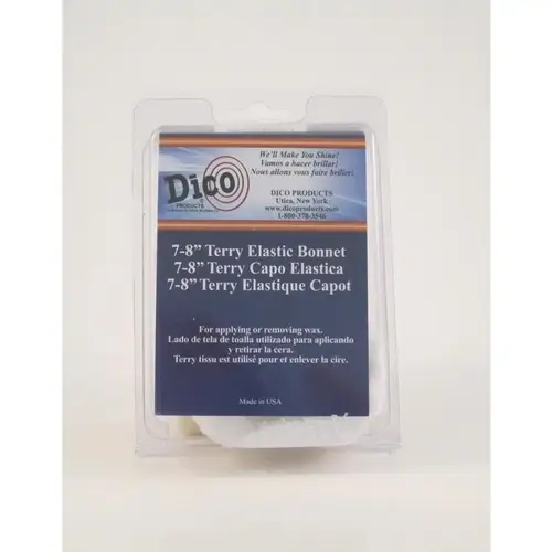 7 In. to 8 In. Terrycloth Bonnet with Elastic Edge 7 In. to 8 In. Terrycloth Bonnet with Elastic Edge