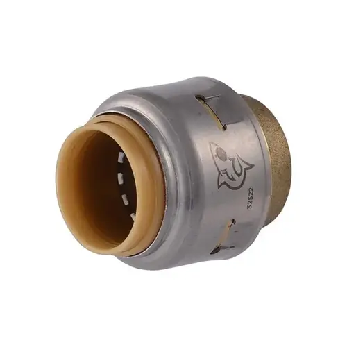 End Cap, 1/2 in, Brass, Chrome, 200 psi Pressure End Cap, 1/2 in, Brass, Chrome, 200 psi Pressure