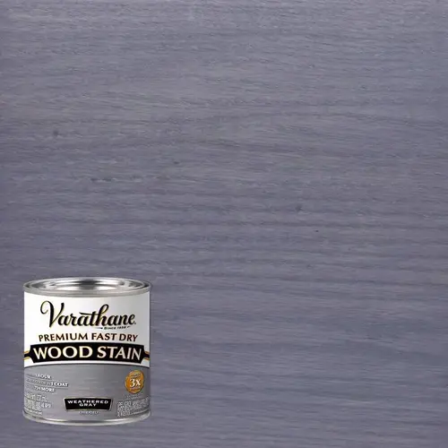 Wood Stain, Weathered Gray, Liquid, 0.5 pt, Can - pack of 4 Wood Stain, Weathered Gray, Liquid, 0.5 pt, Can - pack of 4