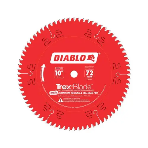 Circular Saw Blade, 10 in Dia, 5/8 in Arbor, 72-Teeth, Carbide Cutting Edge Perma-Shield Circular Saw Blade, 10 in Dia, 5/8 in Arbor, 72-Teeth, Carbide Cutting Edge Perma-Shield