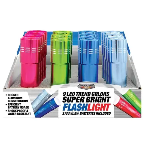 Flashlight Trend Colors 54 lm Assorted LED AAA Battery Assorted - pack of 16 Flashlight Trend Colors 54 lm Assorted LED AAA Battery Assorted - pack of 16