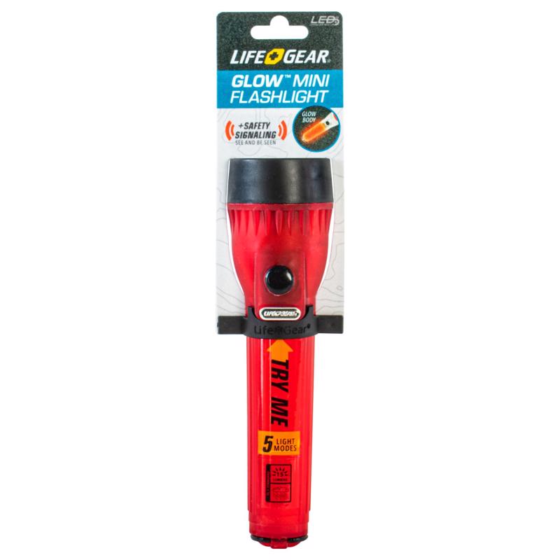 Life+Gear LG124 Flashlight Glow 8 lm Red LED LR44 Battery Red