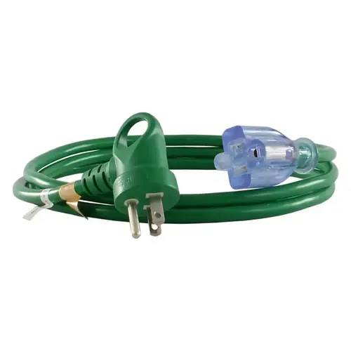 Extension Cord Indoor 6 ft. L Green 16/3 SJTW Green