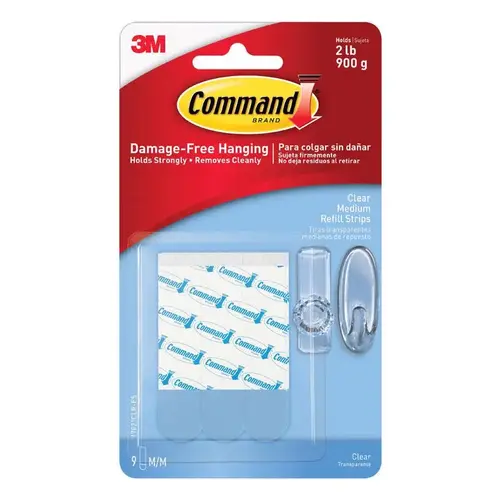 Refill Strips Medium Plastic 2-3/4" L Clear - pack of 54 Refill Strips Medium Plastic 2-3/4" L Clear - pack of 54