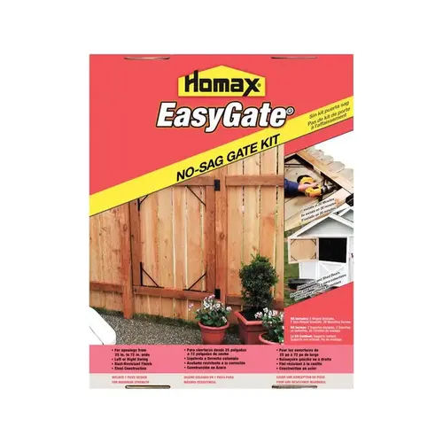 No-Sag Gate Kit, Steel, Black, Powder-Coated, For: Fence, Driveway, Corral, Shed, Deck Gates No-Sag Gate Kit, Steel, Black, Powder-Coated, For: Fence, Driveway, Corral, Shed, Deck Gates