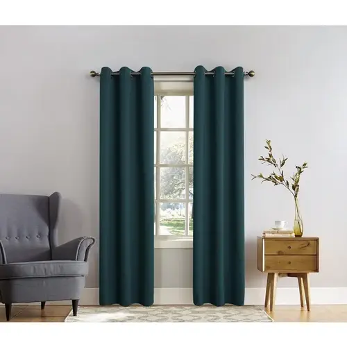 Blackout Curtains Norwich Green 80" W Green - pack of 2 Blackout Curtains Norwich Green 80" W Green - pack of 2