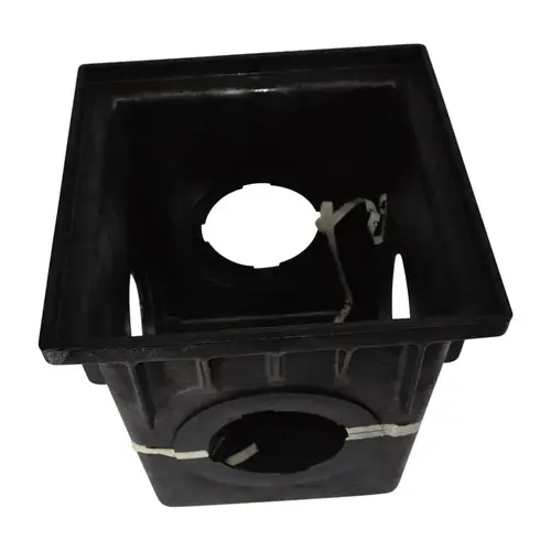 18" Black Square Catch Basin With 4 Openings 18" Black Square Catch Basin With 4 Openings
