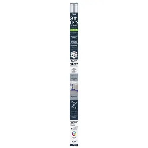 LED Tube Light Bulb T8/T12 Cool White 96" 1-Pin Linear 42 Watt Equivalence White LED Tube Light Bulb T8/T12 Cool White 96" 1-Pin Linear 42 Watt Equivalence White