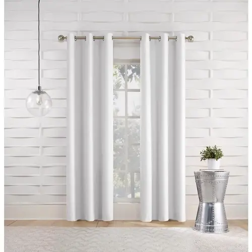 Curtains Webster White 80" W White - pack of 2