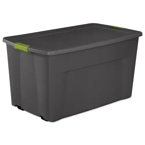 Wheeled Tote, Plastic, Gray, 36-5/8 in L, 21 in W, 19-1/2 in H - pack of 4 Wheeled Tote, Plastic, Gray, 36-5/8 in L, 21 in W, 19-1/2 in H - pack of 4