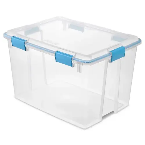 Gasket Box, 80 qt Capacity, Clear, 24 in L, 18 in W, 15-1/4 in H - pack of 4 Gasket Box, 80 qt Capacity, Clear, 24 in L, 18 in W, 15-1/4 in H - pack of 4